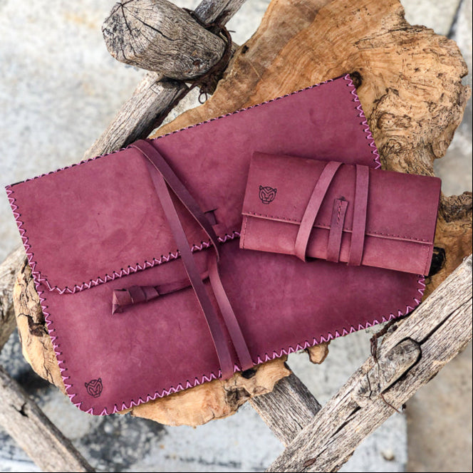 Hand Stitched Hebron Leather Ipad and Tech Pouch Set | Gifts from Palestine