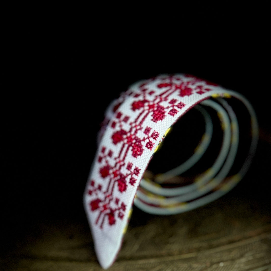 Traditional Tatreez and Saya Floral Bouquet Ribbons | Wedding and Henna Keepsake from Palestine