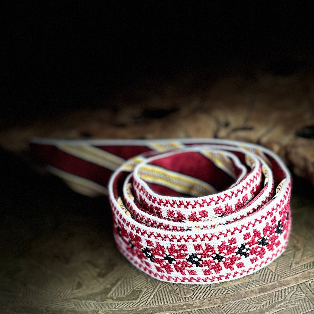 Traditional Tatreez and Saya Floral Bouquet Ribbons | Wedding and Henna Keepsake from Palestine