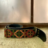 Leather with Embroidered Guitar Strap | Traditionally Handcrafted Tatreez from Palestinian Women