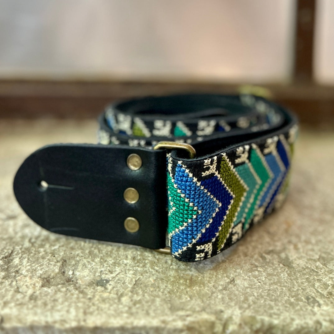 Palestinian Tatreez Guitar Strap | Traditionally Handcrafted Embroidery by Women in Palestine