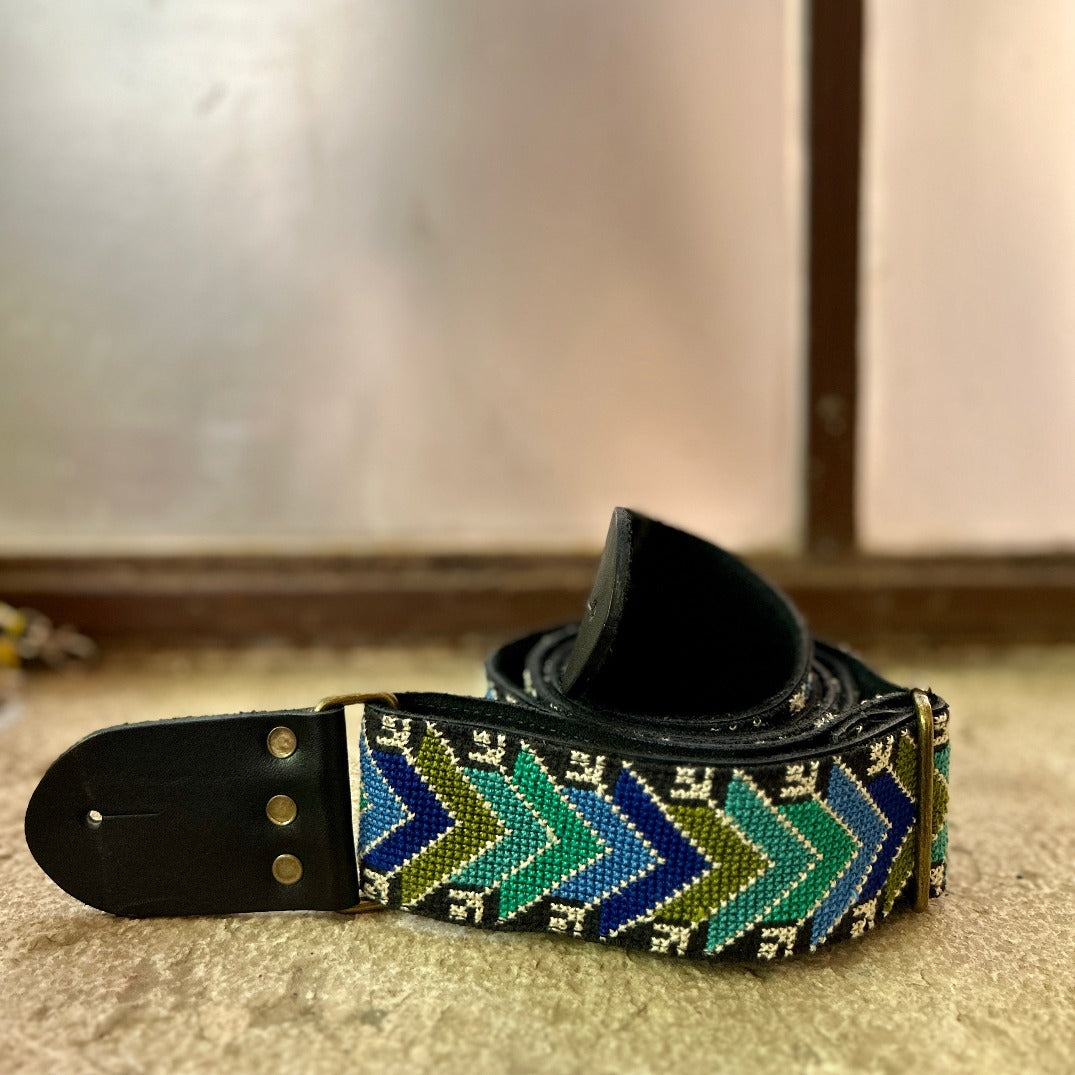 Palestinian Tatreez Guitar Strap | Traditionally Handcrafted Embroidery by Women in Palestine