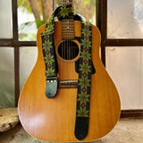 Palestinian Leather and Embroidered Guitar Strap | Traditionally Handcrafted Tatreez from Palestine