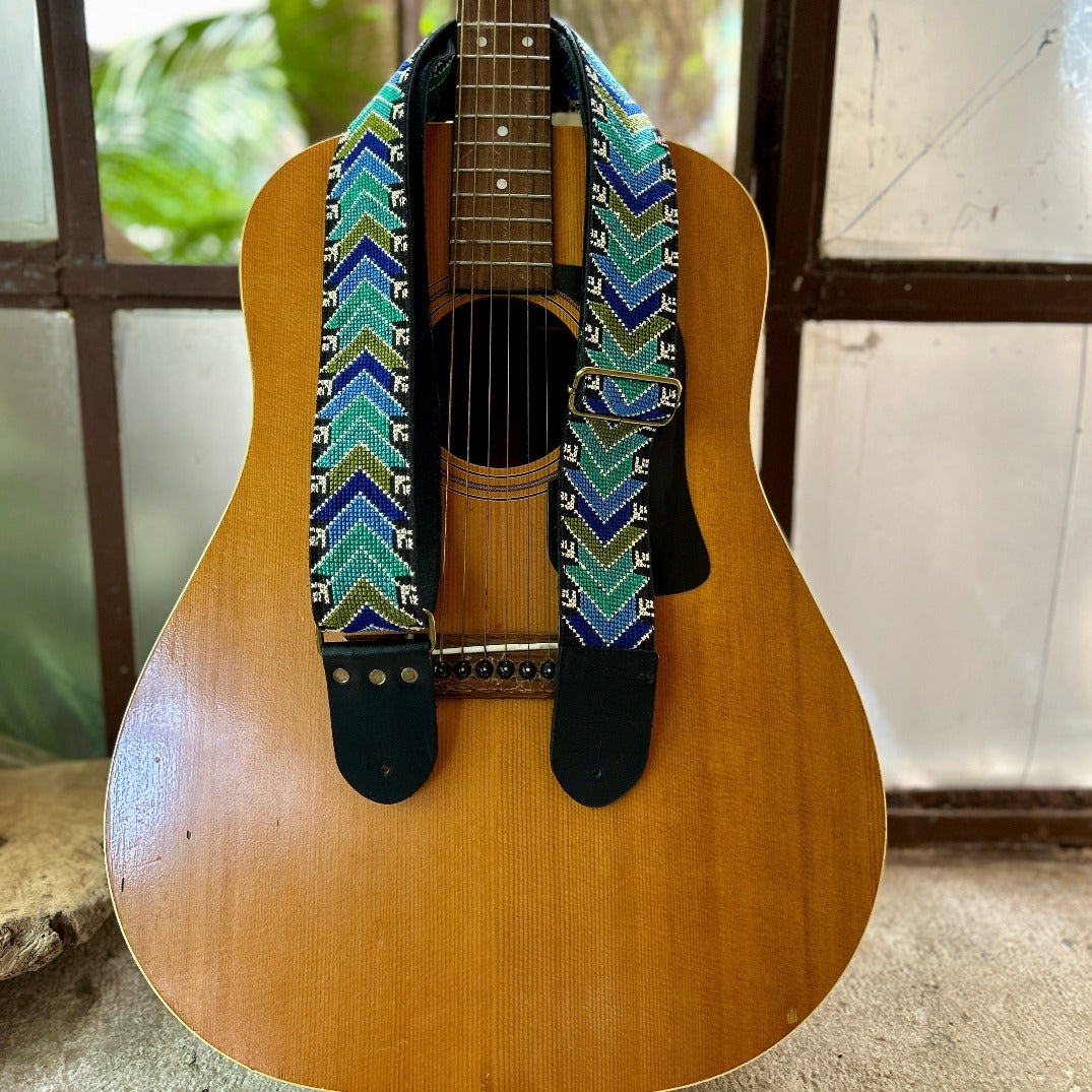 Palestinian Tatreez Guitar Strap | Traditionally Handcrafted Embroidery by Women in Palestine