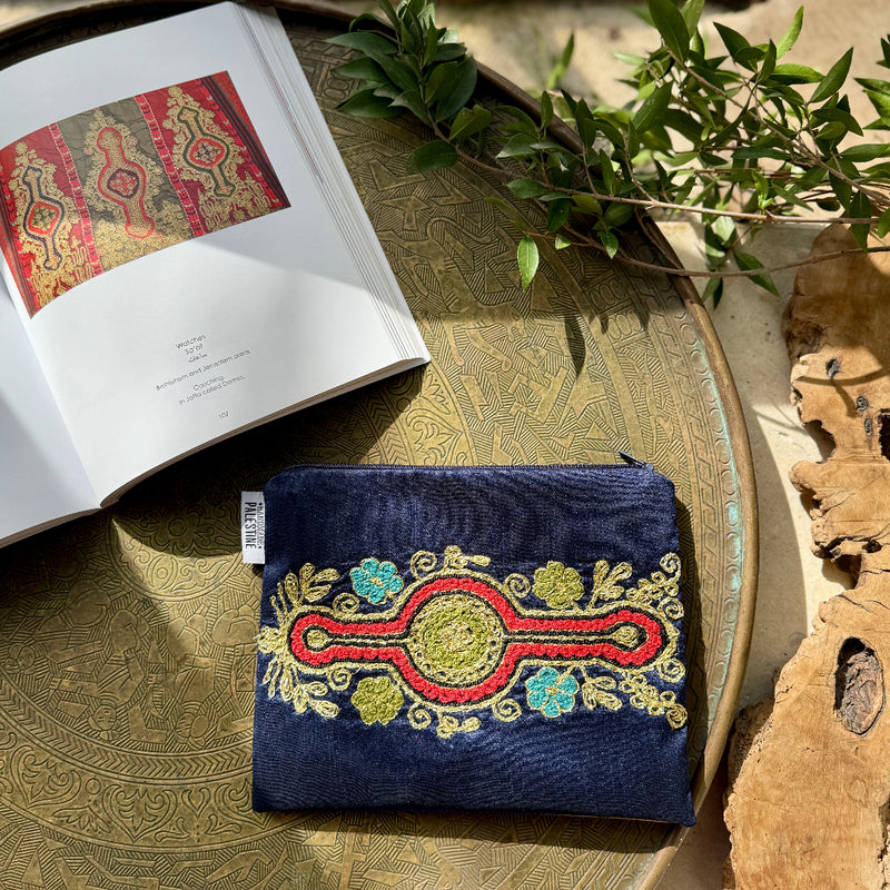 Traditional Palestinian Tahiri (Couching) Work on Pouch from Women in Palestine