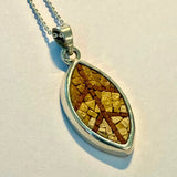 Micro Mosaic Necklace | Hand Crafted Olive Leaf Jewelry from Bethlehem