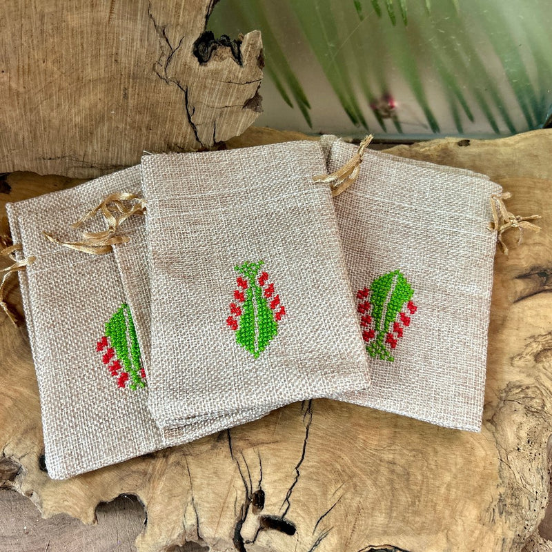 Bundle of 10 Embroidered Gift Pouches from Palestine