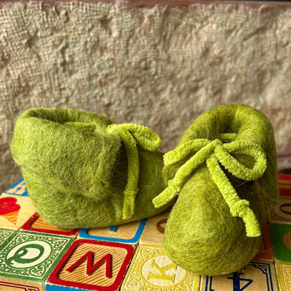 All Natural Hand Felted Baby Slippers from Bethlehem