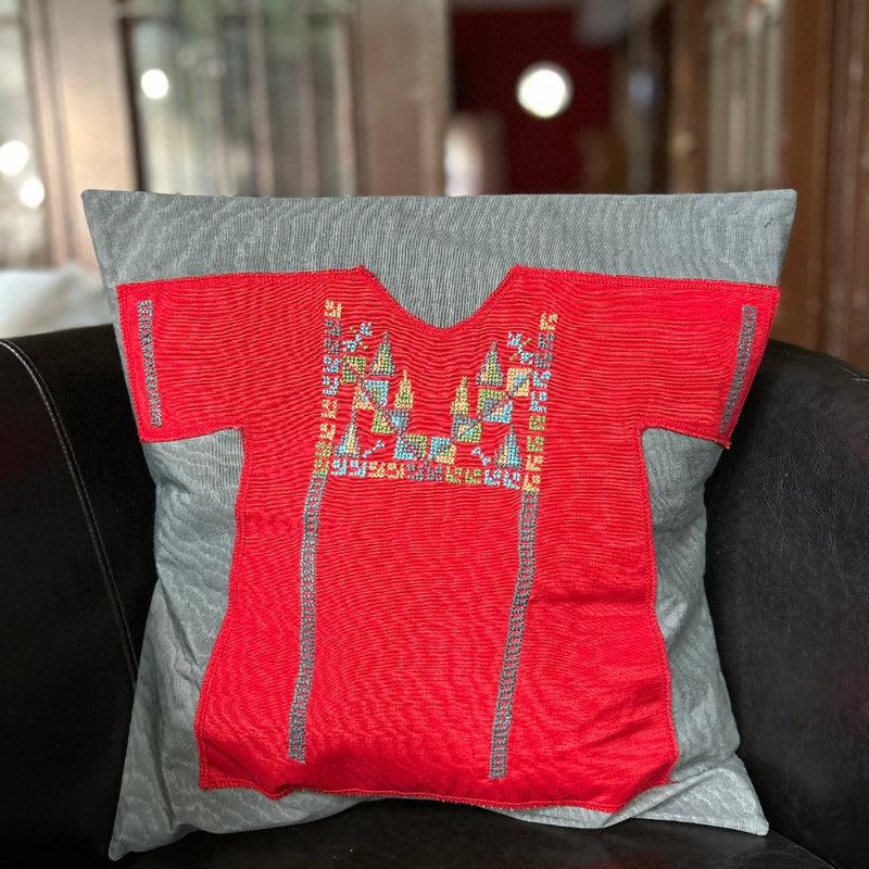 Traditional Palestinian Thob with Tatreez Cushion Cover from Palestine | Decorative Embroidery