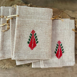 *New* Bundle of 10 Handmade Embroidered Gift Pouches from Palestine with Tatreez