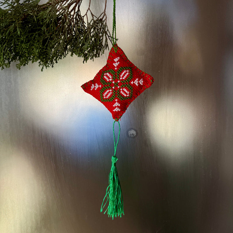 Palestinian Tatreez Ornaments  | in Hand Stitched by Women Artisans in Palestine