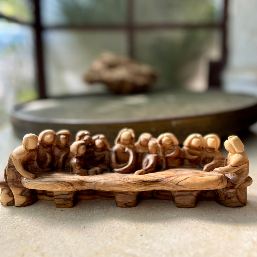 Wooden sculpture of the Last Supper of Christ