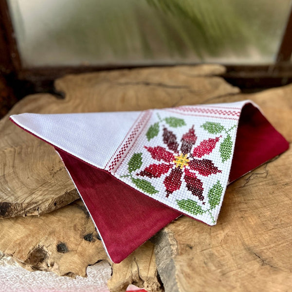 Unique Holiday Decor Hand Embroidered Palestinian Tatreez Cloth Napkins