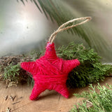 Hand Spun Wool Christmas Ornament from Bethlehem | Star Ornament