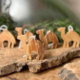 Olive Wood Animal Ornaments | Set of 5 | Handcrafted from Palestine