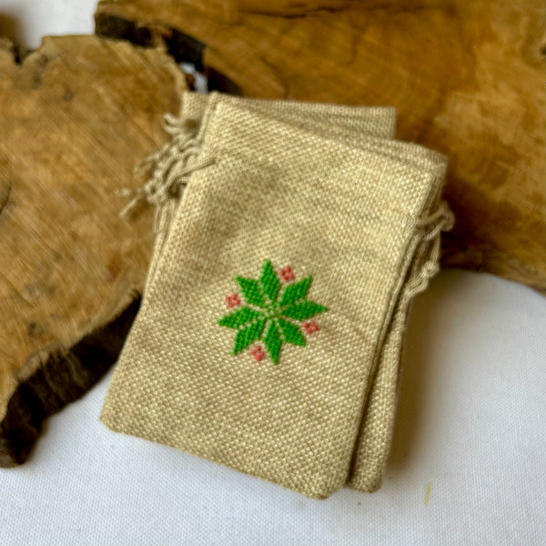 Palestinian Tatreez on Scarf | Embroidered Summer Scarf from Palestine