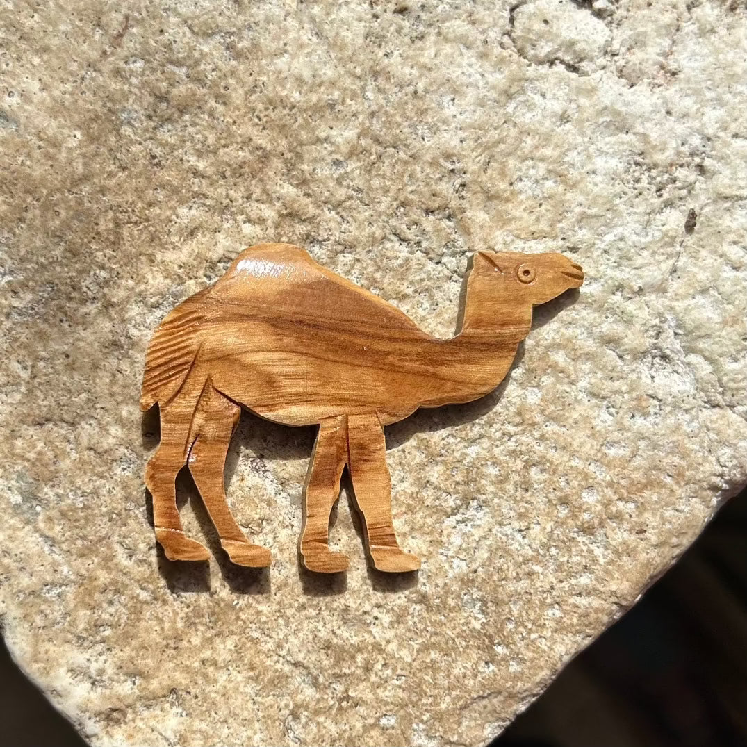 Camel Shaped Magnet in Olive Wood | Handmade in Palestine