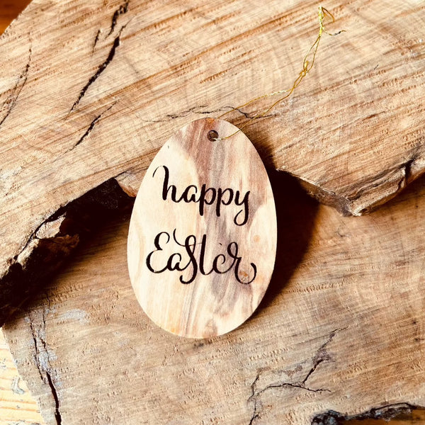 Easter Ornaments from Olive Wood Made in Palestine