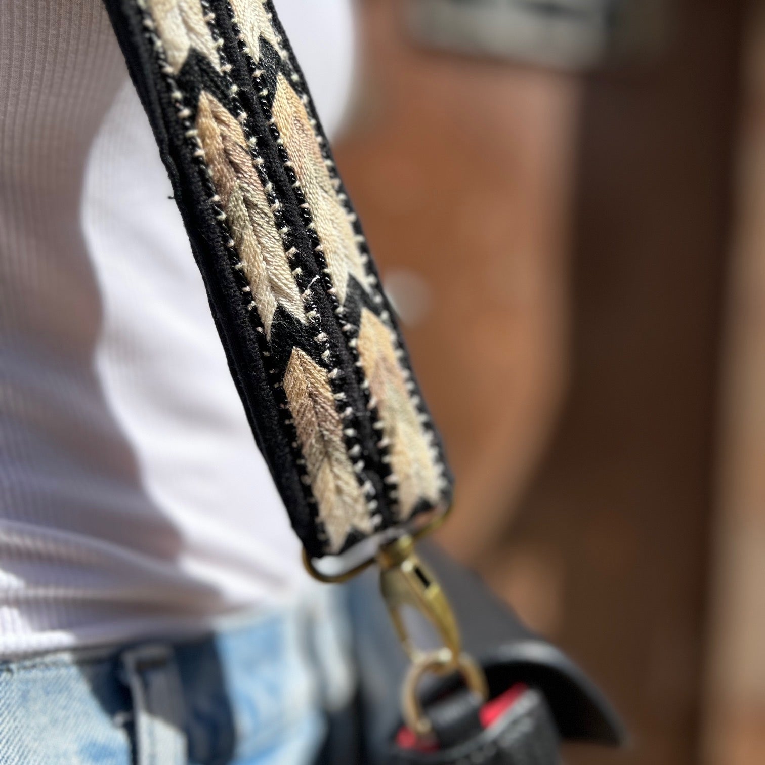 Palestinian Traditional Tatreez - Sabayel Embroidery Bag Strap From Palestine