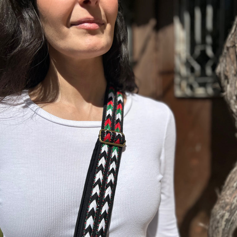 Palestinian Traditional Tatreez - Sabayel Embroidery Bag Strap From Palestine