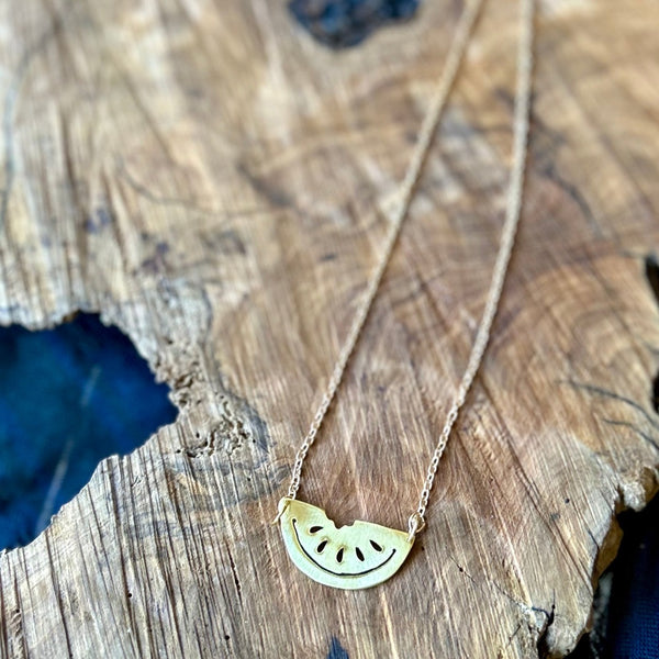 Palestinian Watermelon Necklace Handcrafted by Women Artisans