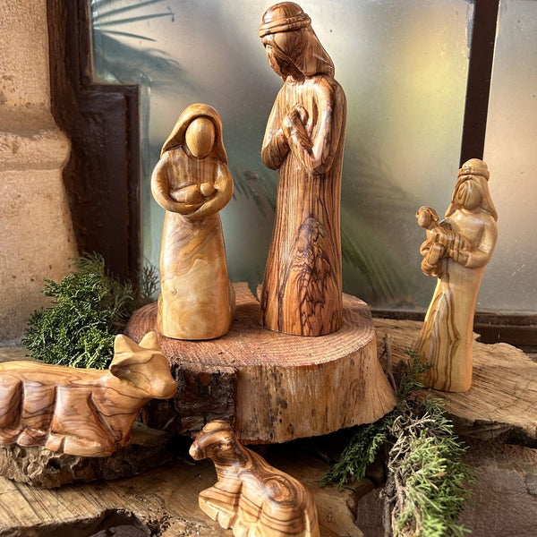 Limited Edition Olive Wood Nativity Set | Hand Carved from Bethlehem