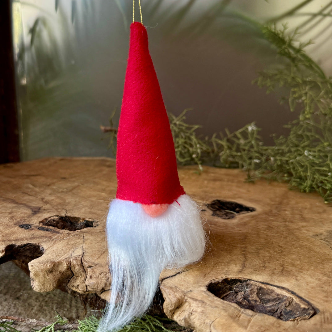 Christmas Gnome Tiny Ornaments in Handmade Felt