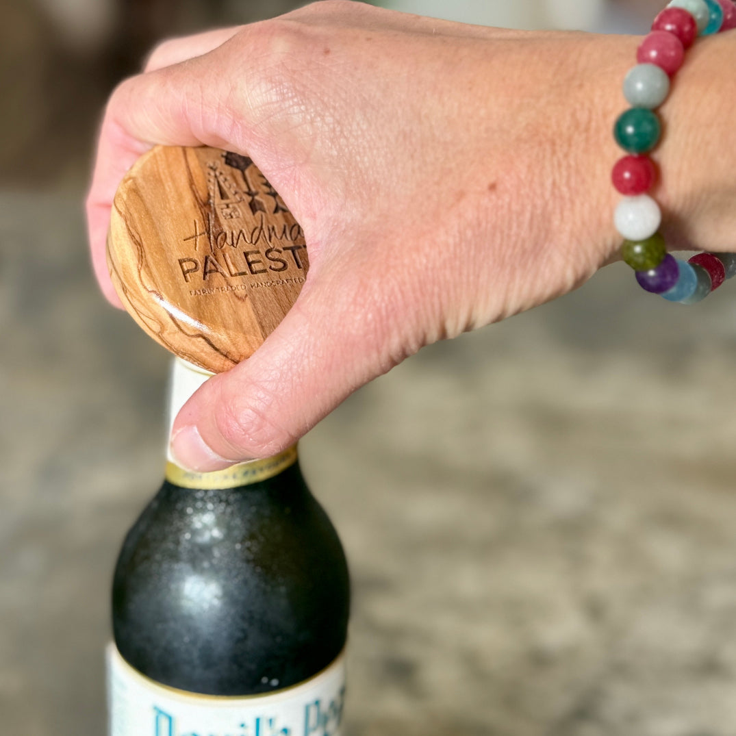 Small Olive Wood Bottle Opener | Hand Carved in Bethlehem