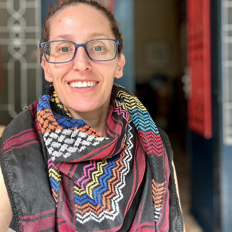Traditional Palestinian Keffiyeh from Palestinian Factory in Multi Color