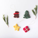 Felt Christmas Ornaments - Set of 4