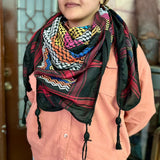 Traditional Palestinian Keffiyeh from Palestinian Factory in Multi Color