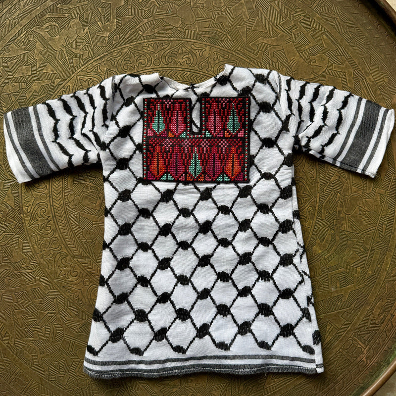 Handmade Dresses with Traditional Palestinian Tatreez for Our Hand Crafted Doll from Palestine