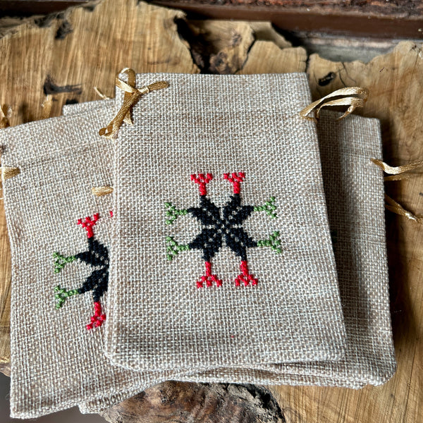 Bundle of 10 Embroidered Gift Pouches from Palestine Fairtrade Gifts from Palestine | Handmade Palestine 