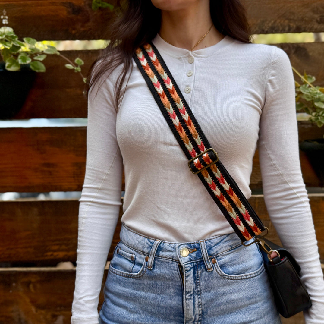 Palestinian Traditional Tatreez - Sabayel Embroidery Bag Strap From Palestine