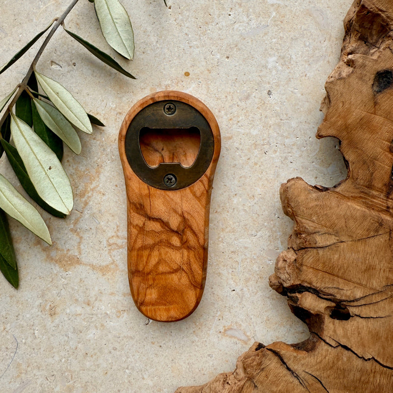 Olive Wood Bottle Opener | Hand Carved from Bethlehem
