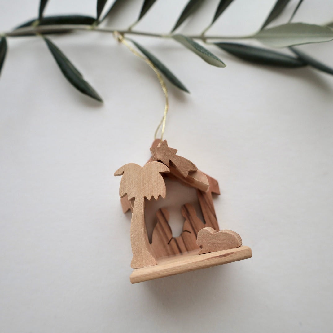 Nativity Scene Ornaments in Olive Wood | Handcrafted from Palestine