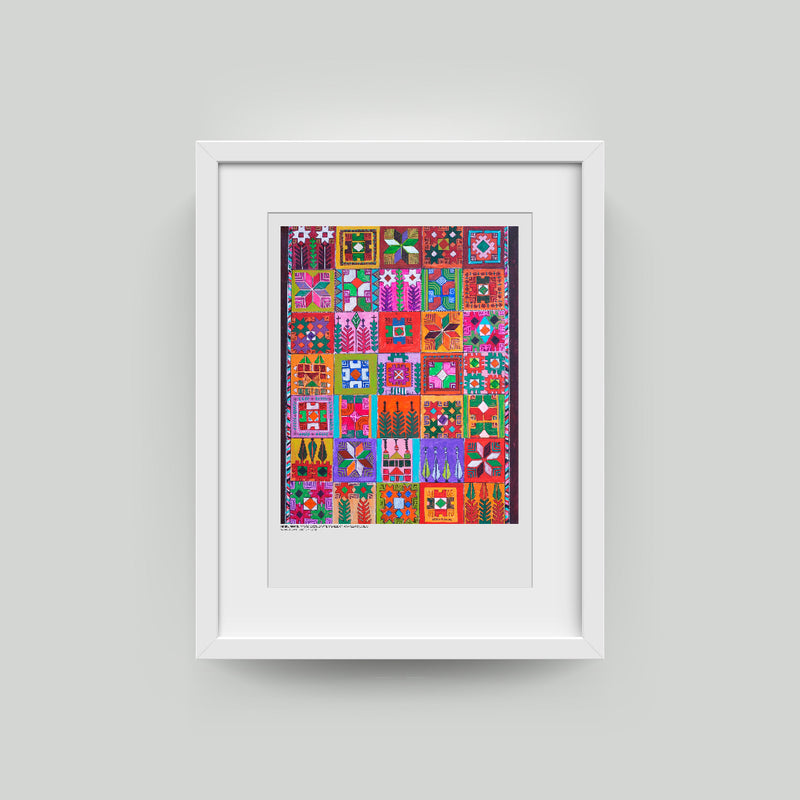 Tatreez Painting - Wall Art Print by Nabil Anani