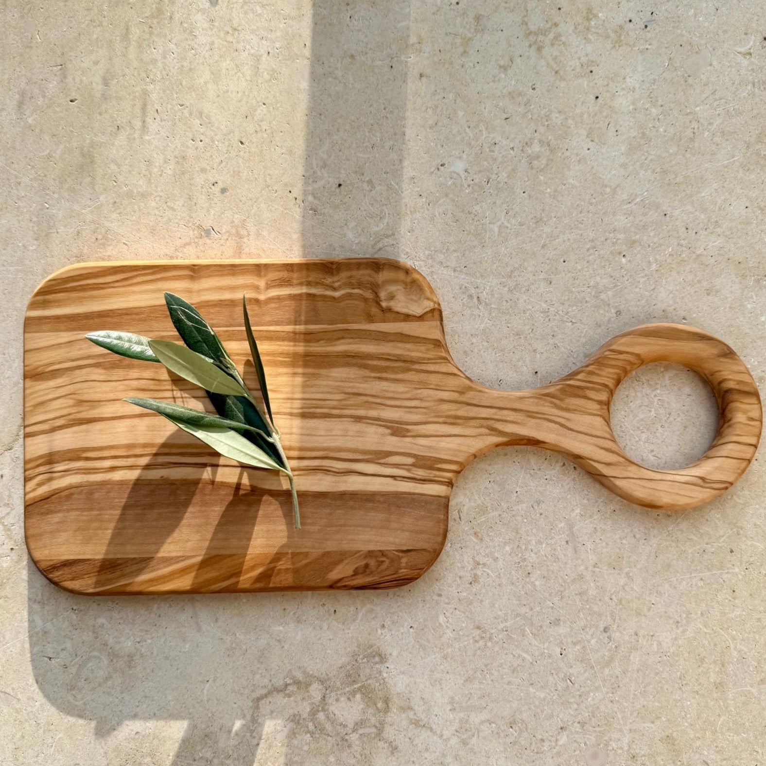 Gift Bundle: Unique Olive Wood Cheese Board with Hand Carved Olive Wood Cheese Knives Set - Handmade Palestine | Fairly Traded & Handcrafted Gifts