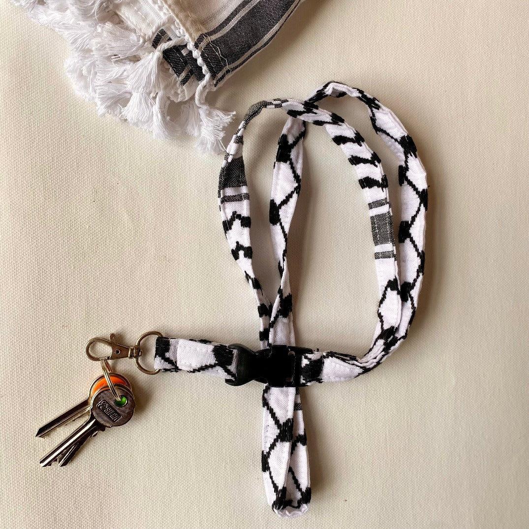 Bag Strap - Keffiyeh Lanyard From Palestinian Traditional Keffiyeh Fabric