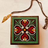 Brass Jewelry - Wooden Hand Painted Arabesque Jewelry Box From Gaza