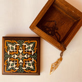 Brass Jewelry - Wooden Hand Painted Arabesque Jewelry Box From Gaza