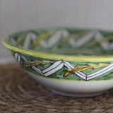 Ceramics - Garden Greens Ceramic Serving Bowl Hand Painted In Palestine