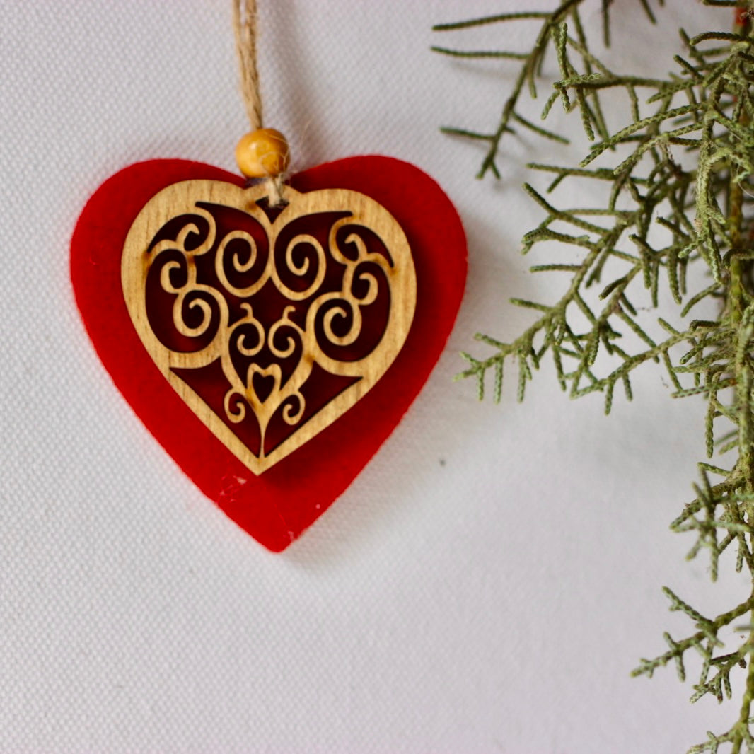 Christmas Star Carved from Olive Wood - Ornaments