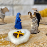 Holiday - Unique Handmade Christmas Nativity Set In Wool