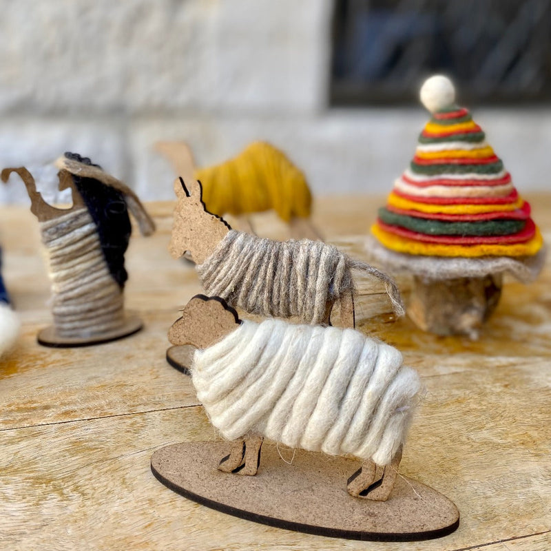 Holiday - Unique Handmade Christmas Nativity Set In Wool