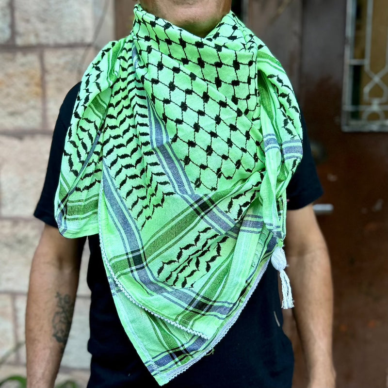 Keffiyehs - Keffiyeh From Hebron In Traditional Design On Colors