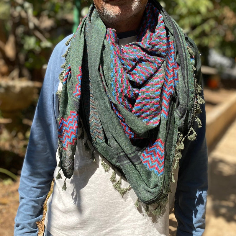 Keffiyehs - Original Keffiyeh In Rosemary From Hebron, Palestine