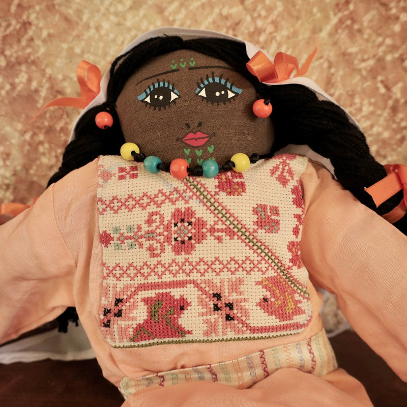 Kids Toys - Handmade Palestinian Bedouin Doll With Tatreez Thob From Gaza