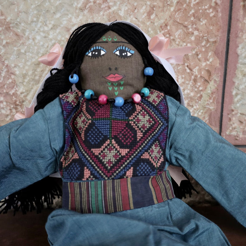 Kids Toys - Handmade Palestinian Bedouin Doll With Tatreez Thob From Gaza