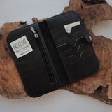 Leather & Clothing - Leather Clutch - Large Wallet With Zipper